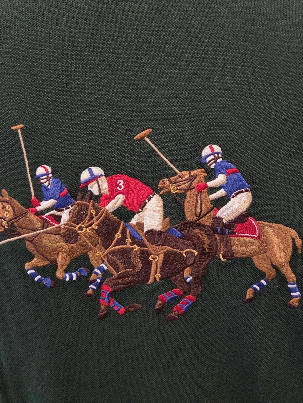 Polo Ralph Lauren Mens Big Triple Pony Short Sleeve Polo Green BIG &TALL XLT